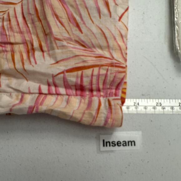 Tahari Womens Linen Pants Size L Cropped Boho Tropical Vacation Resort‎ Cruise - Picture 8 of 9